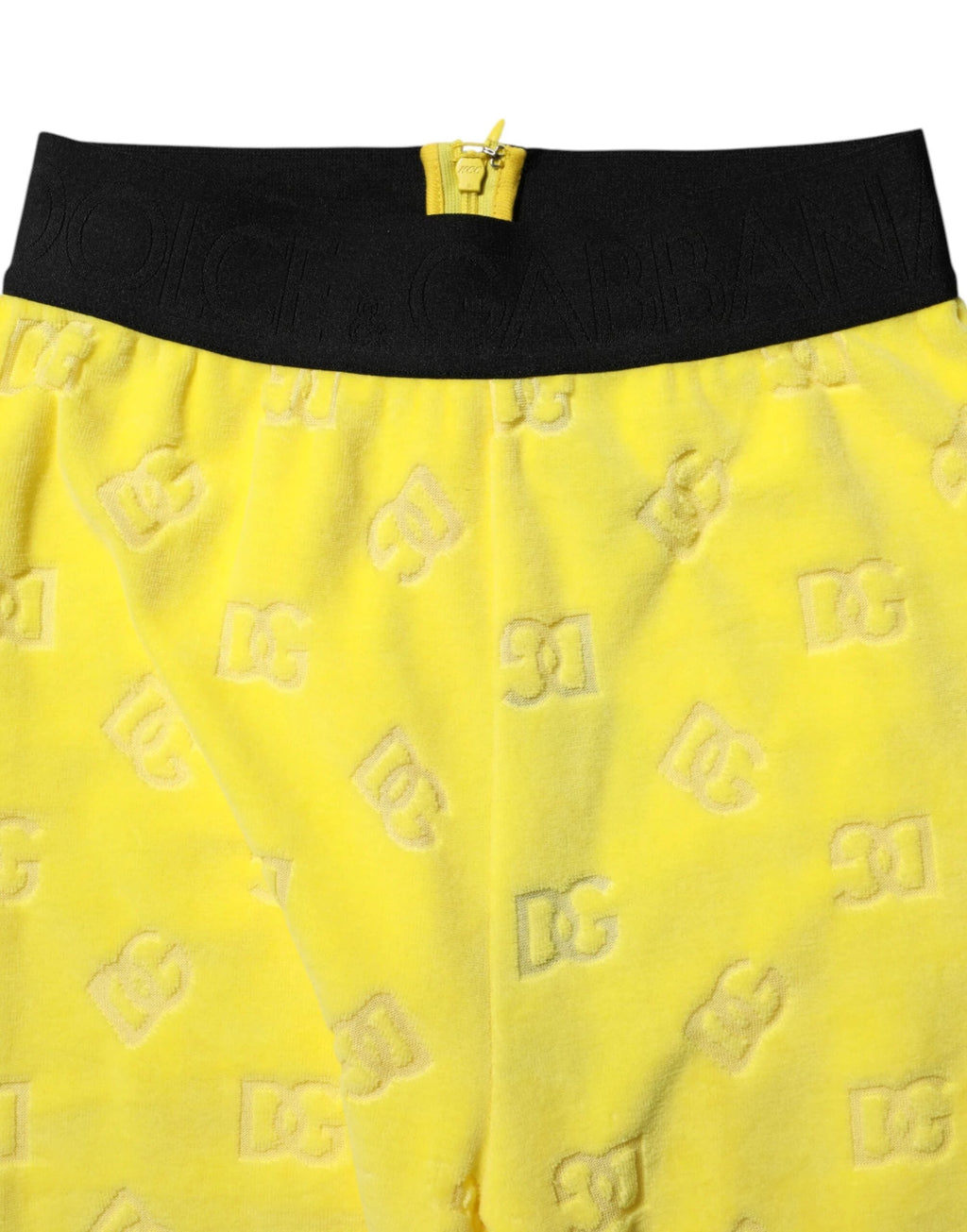Dolce & Gabbana Yellow Logo Slim Fit Leggings Pants by Dolce & Gabbana