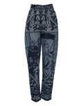 Dolce & Gabbana Blue Graphic Print Tapered Denim Jeans by Dolce & Gabbana