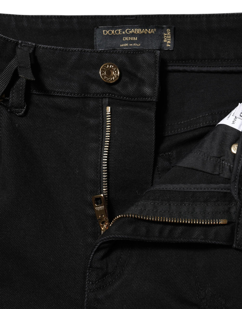 Dolce & Gabbana Black Boyfriend Cotton Flared Denim Jeans by Dolce & Gabbana