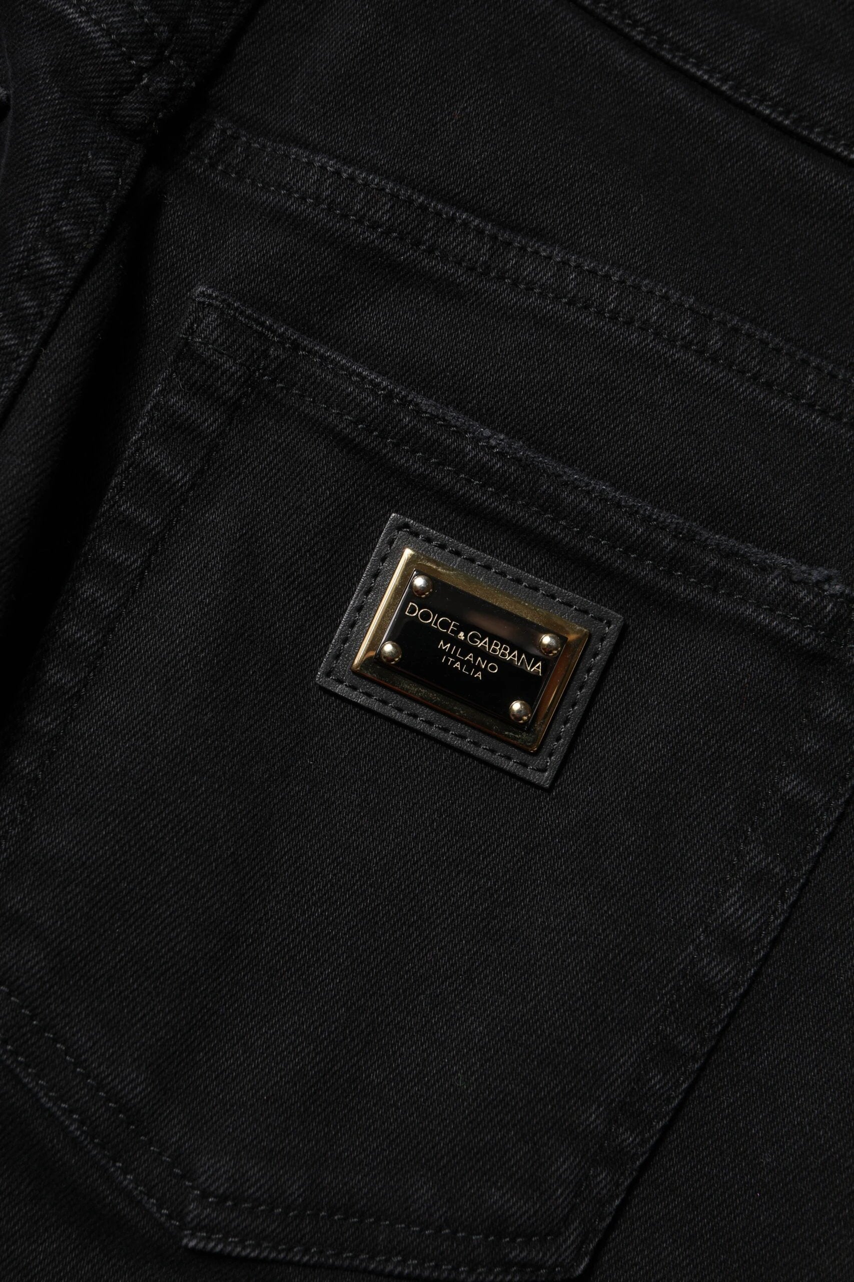 Dolce & Gabbana Black Boyfriend Cotton Flared Denim Jeans by Dolce & Gabbana