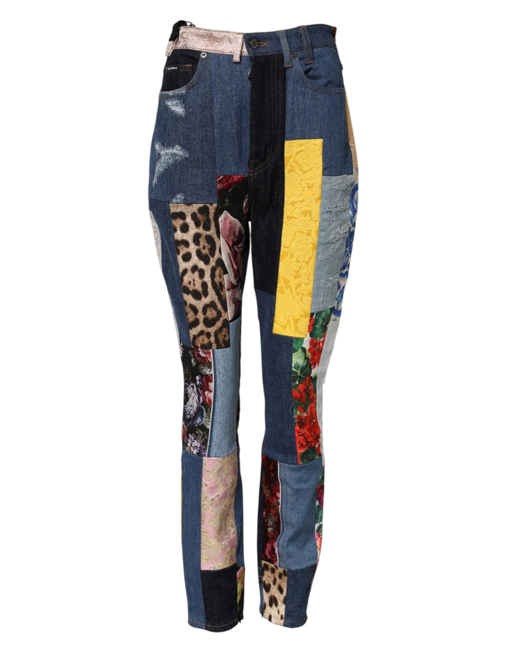 Dolce & Gabbana Multicolor Patchwork Skinny Denim Jeans by Dolce & Gabbana