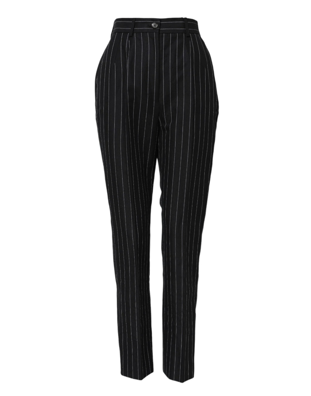 Dolce & Gabbana Black Stripes High Waist Tapered Pants by Dolce & Gabbana