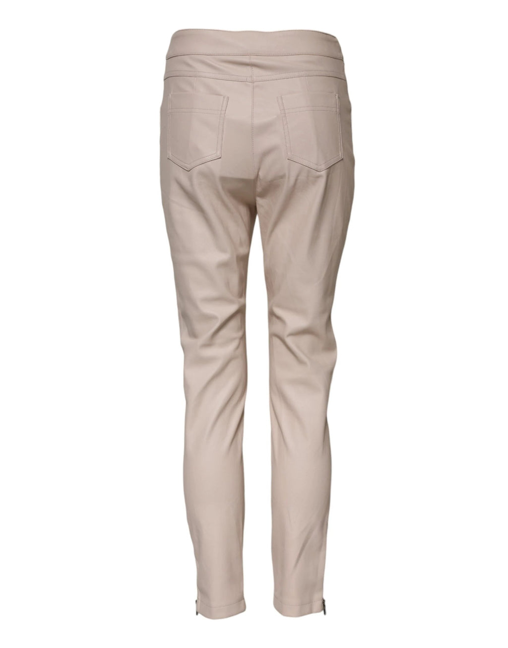 Elisabetta Franchi Beige High Waist Tapered Pants by Elisabetta Franchi