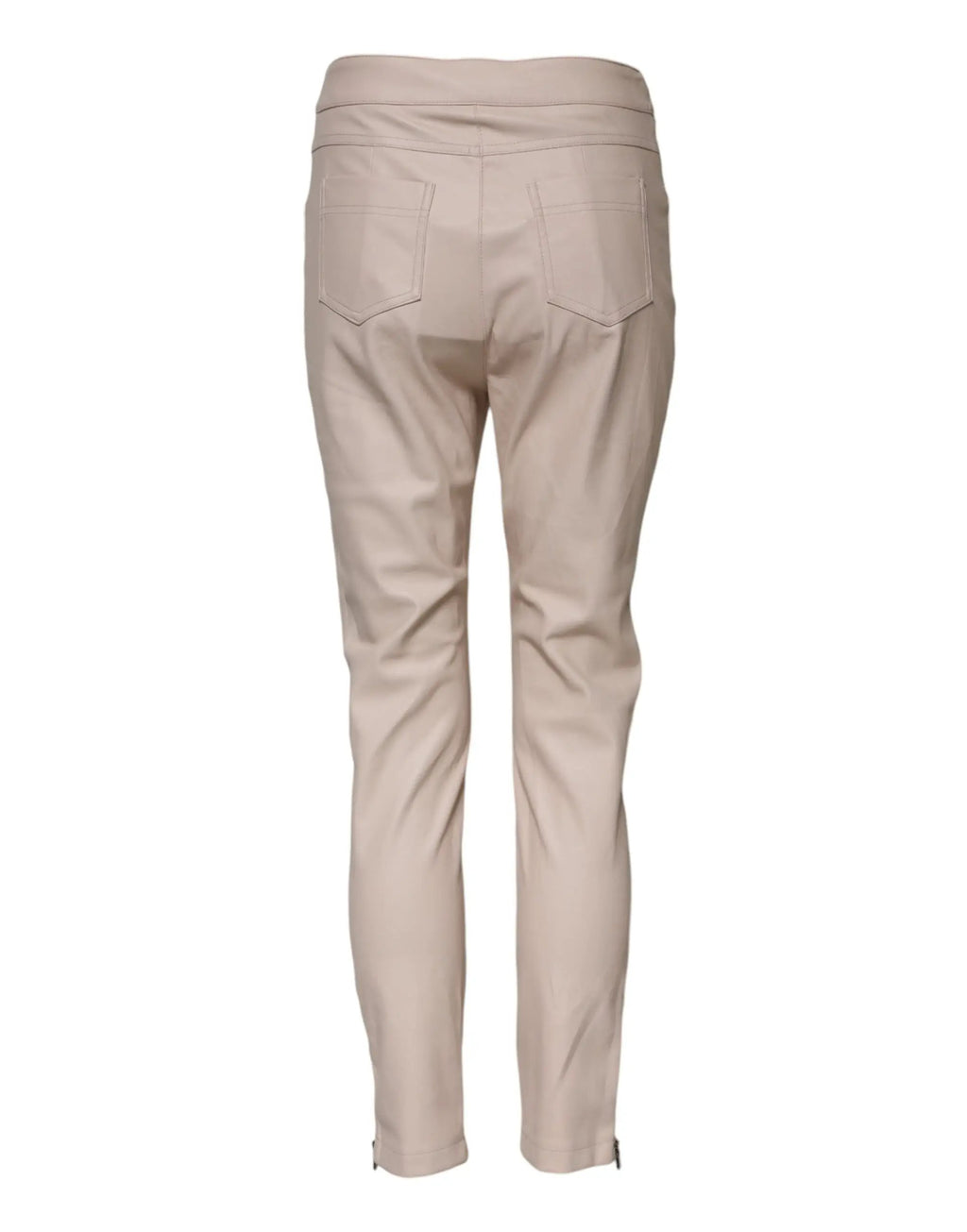 Elisabetta Franchi Elisabetta Franchi Beige High Waist Tapered Pants