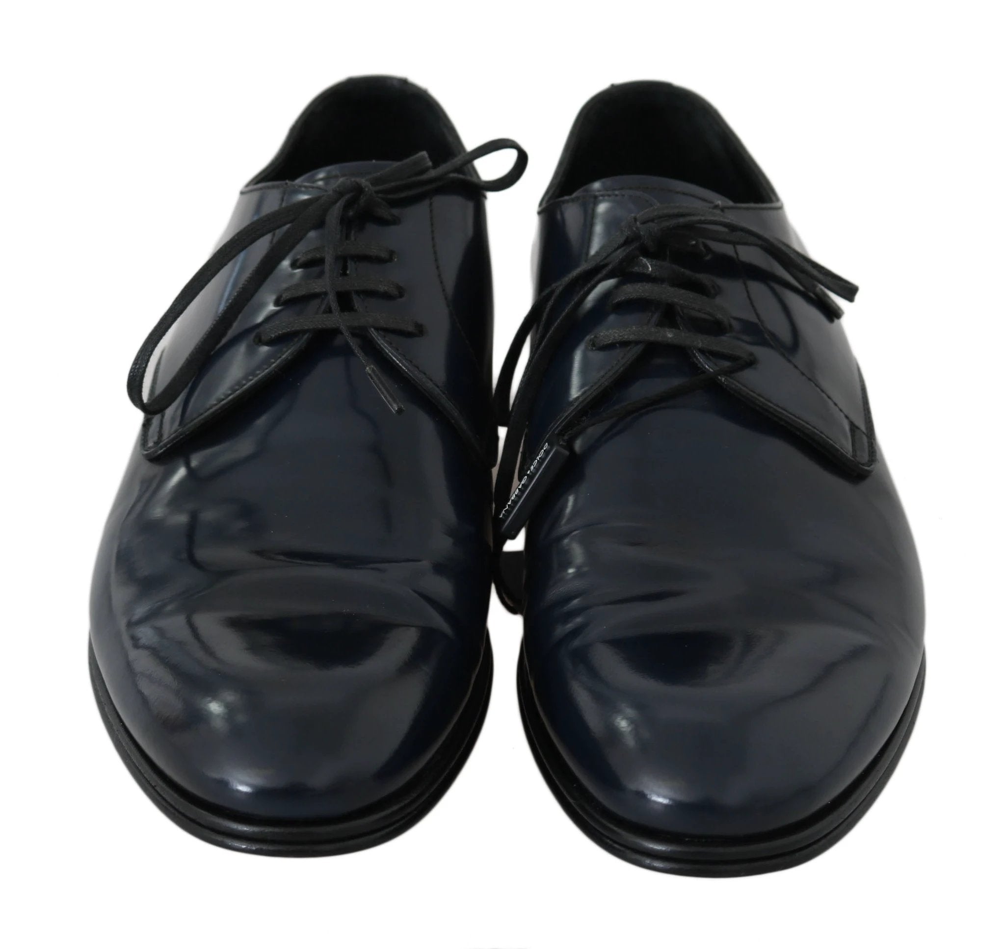 Dolce & Gabbana Blue Leather Dress Derby Formal Mens Shoes by Dolce & Gabbana