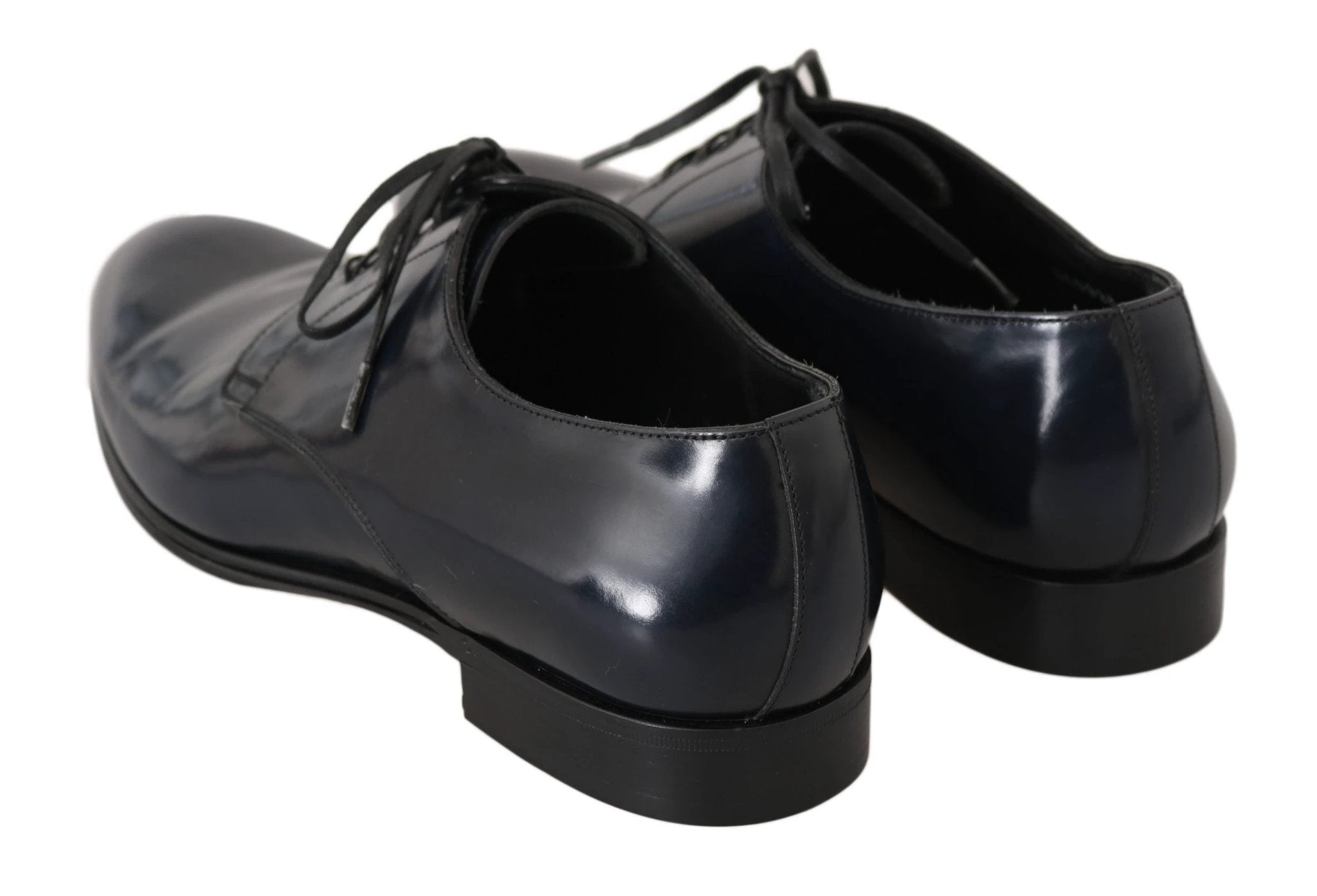 Dolce & Gabbana Blue Leather Dress Derby Formal Mens Shoes by Dolce & Gabbana