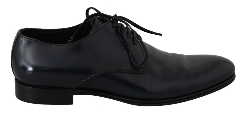 Dolce & Gabbana Blue Leather Dress Derby Formal Mens Shoes by Dolce & Gabbana