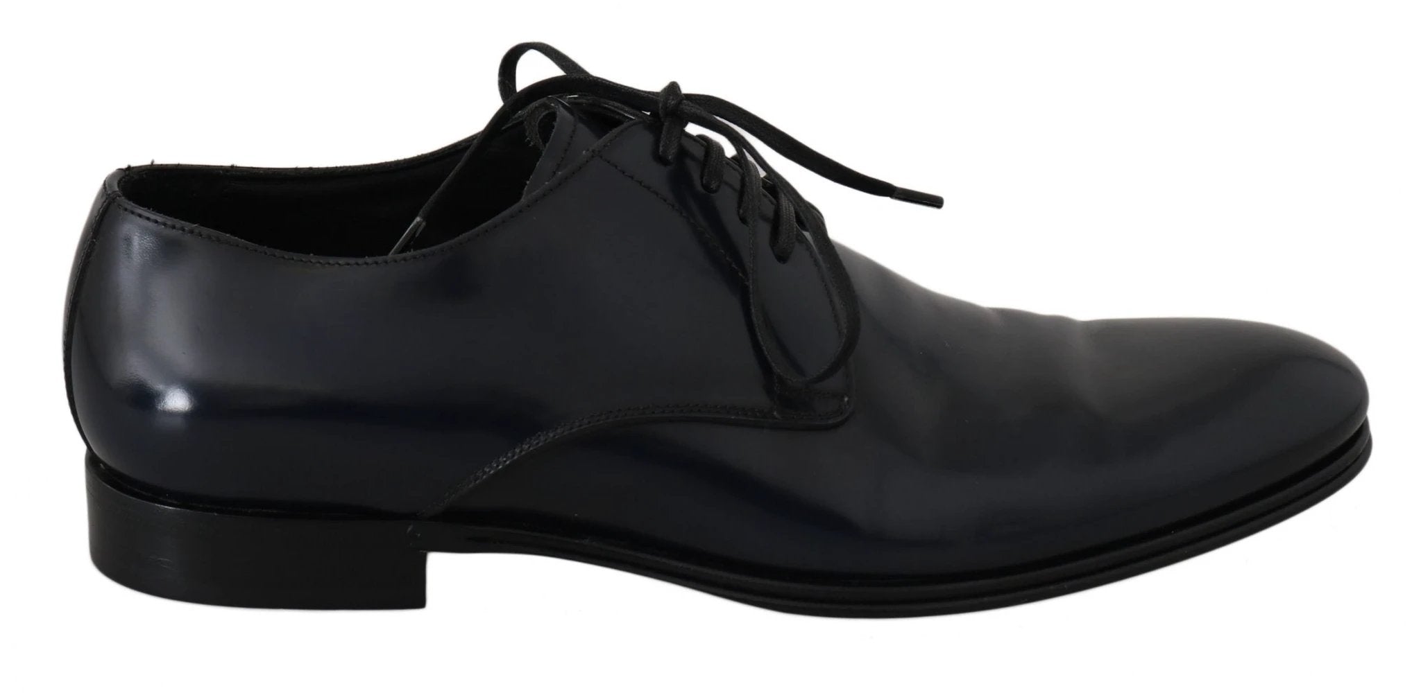 Dolce & Gabbana Blue Leather Dress Derby Formal Mens Shoes by Dolce & Gabbana