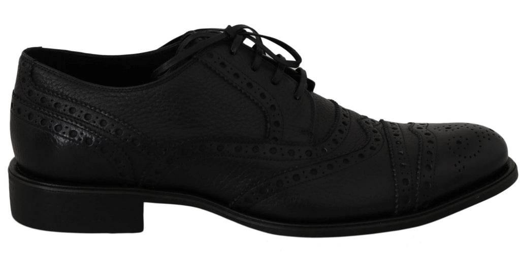 Dolce & Gabbana Blue Leather Wingtip Oxford Dress Shoes by Dolce & Gabbana