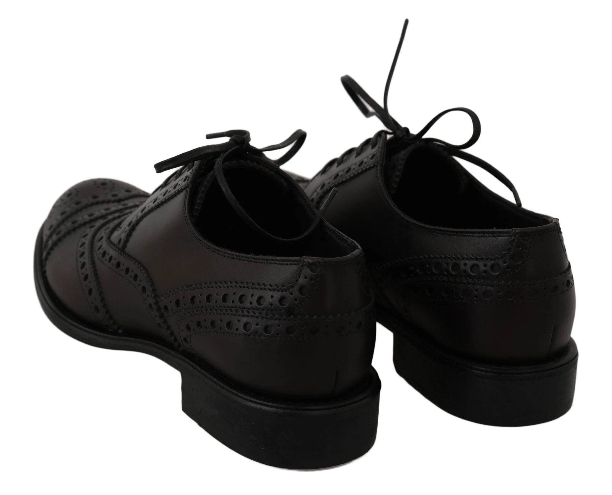 Dolce & Gabbana Black Leather Wingtip Oxford Dress Shoes by Dolce & Gabbana