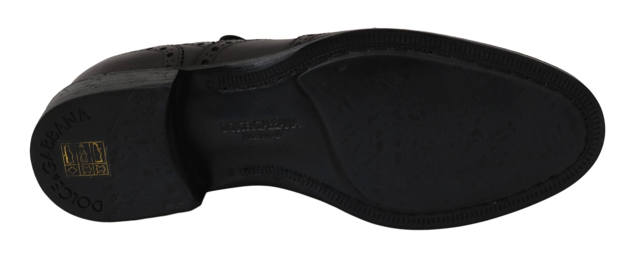 Dolce & Gabbana Black Leather Wingtip Oxford Dress Shoes by Dolce & Gabbana