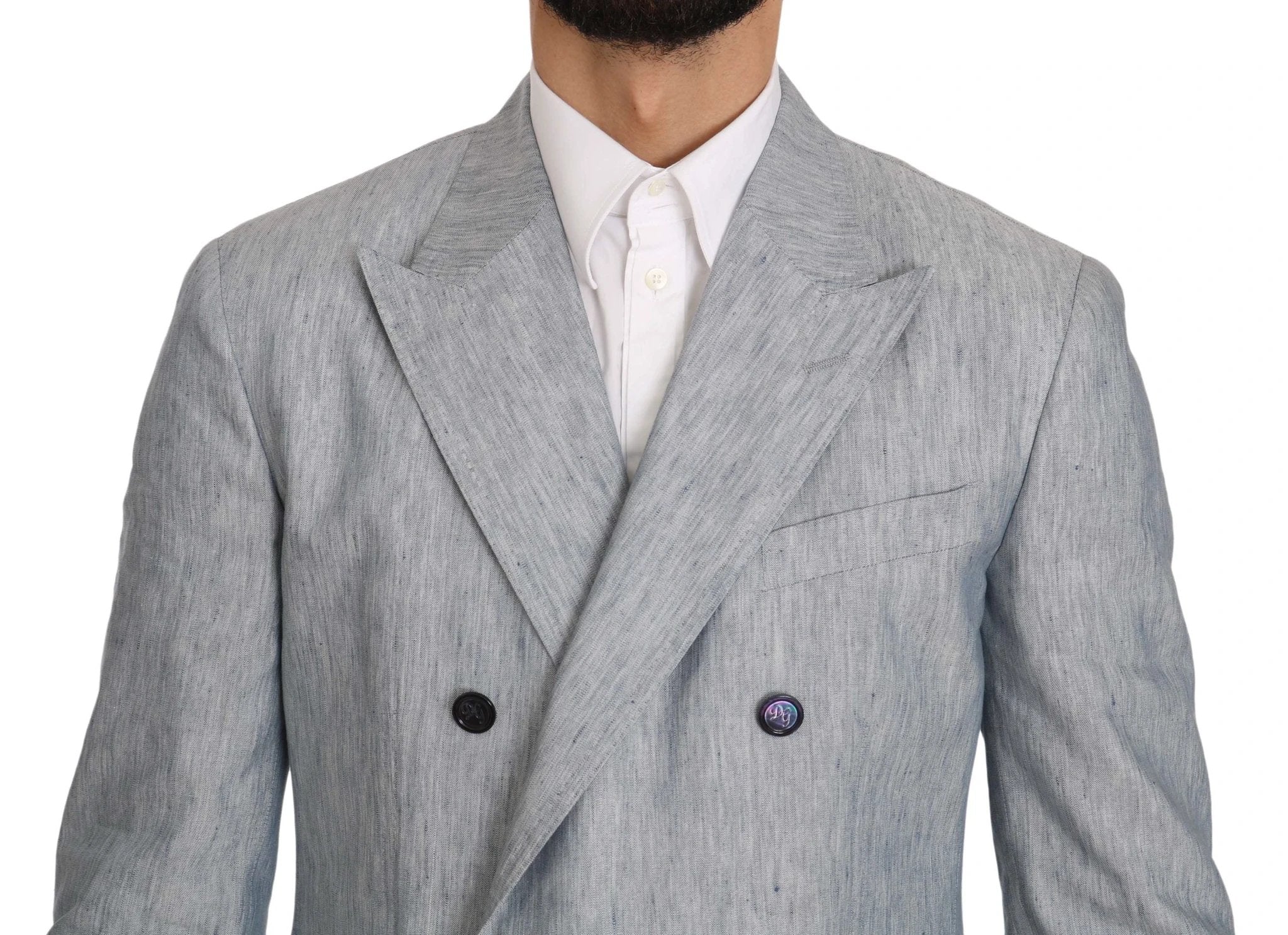 Dolce & Gabbana Blue Flax NAPOLI Jacket Coat Blazer by Dolce & Gabbana