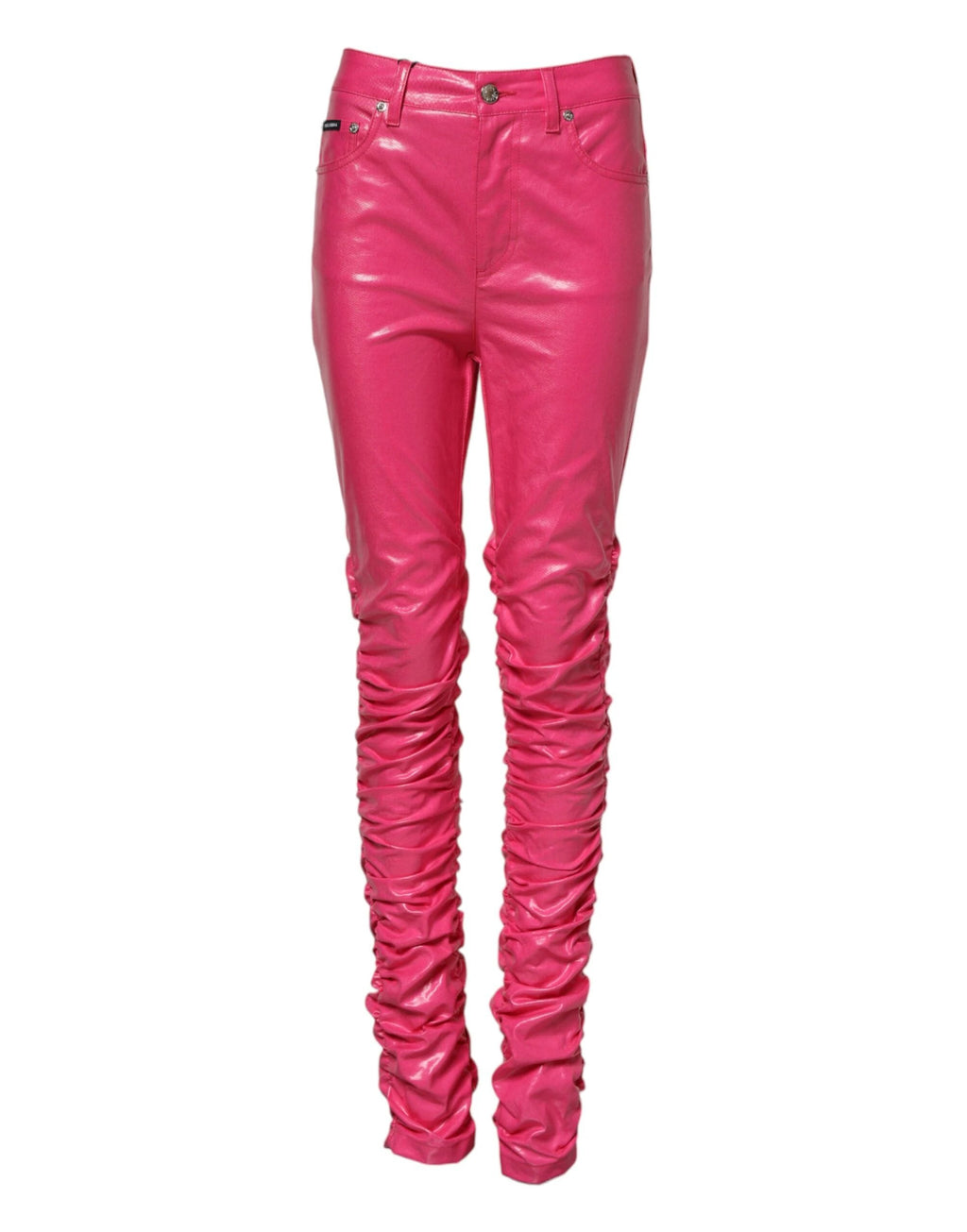 Dolce & Gabbana Pink Cotton High Waisted Skinny Denim Jeans by Dolce & Gabbana