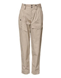 Dolce & Gabbana Beige Cotton High Waisted Pants by Dolce & Gabbana