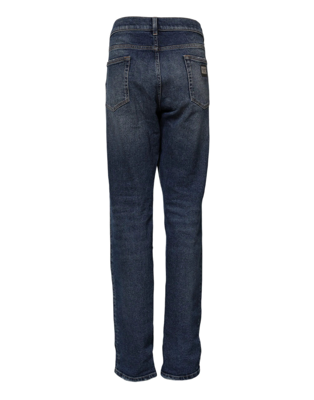 Dolce & Gabbana Blue Cotton Mid Waisted Straight Denim Jeans by Dolce & Gabbana