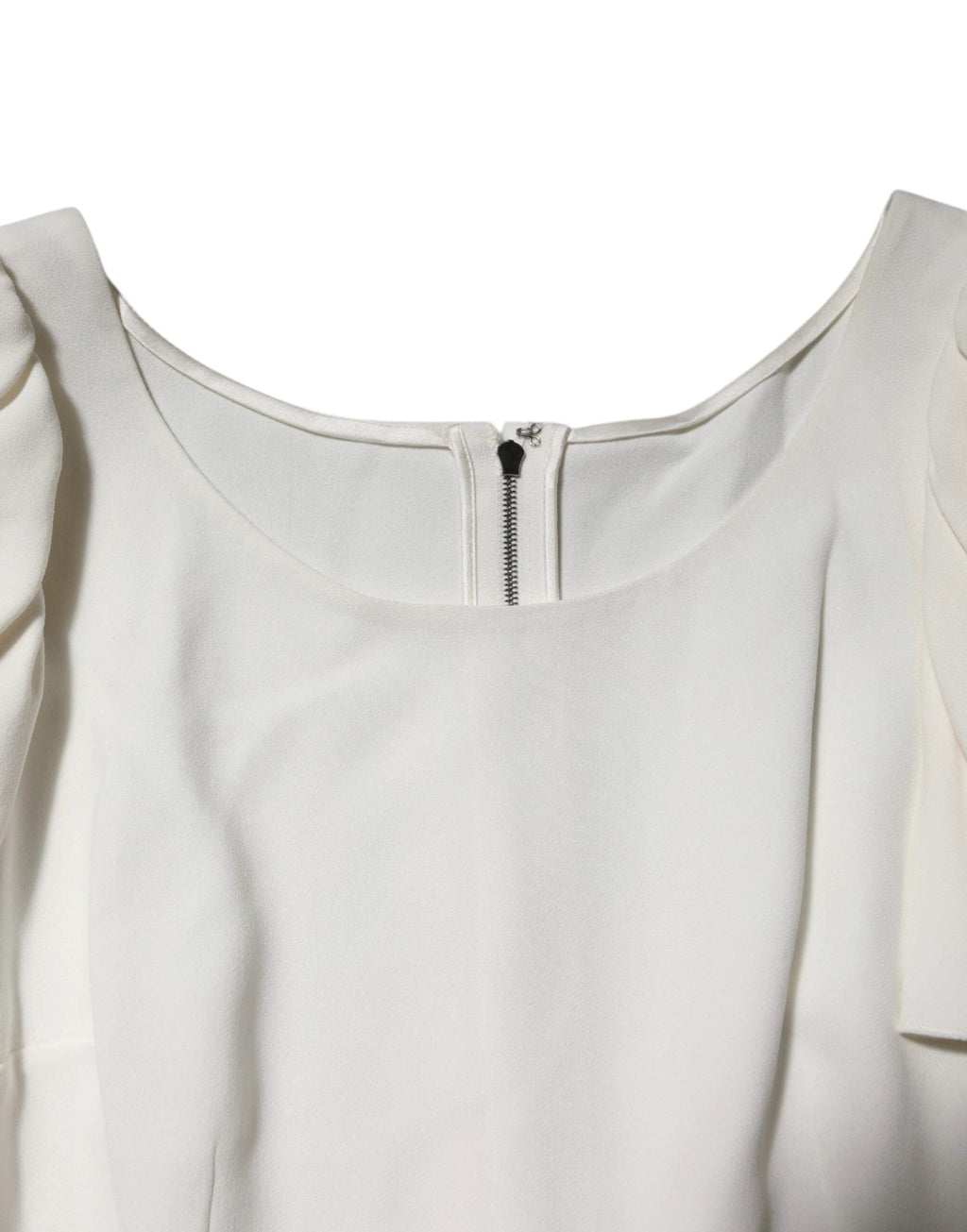 Dolce & Gabbana White Round Neck Short Sleeves Blouse Top by Dolce & Gabbana