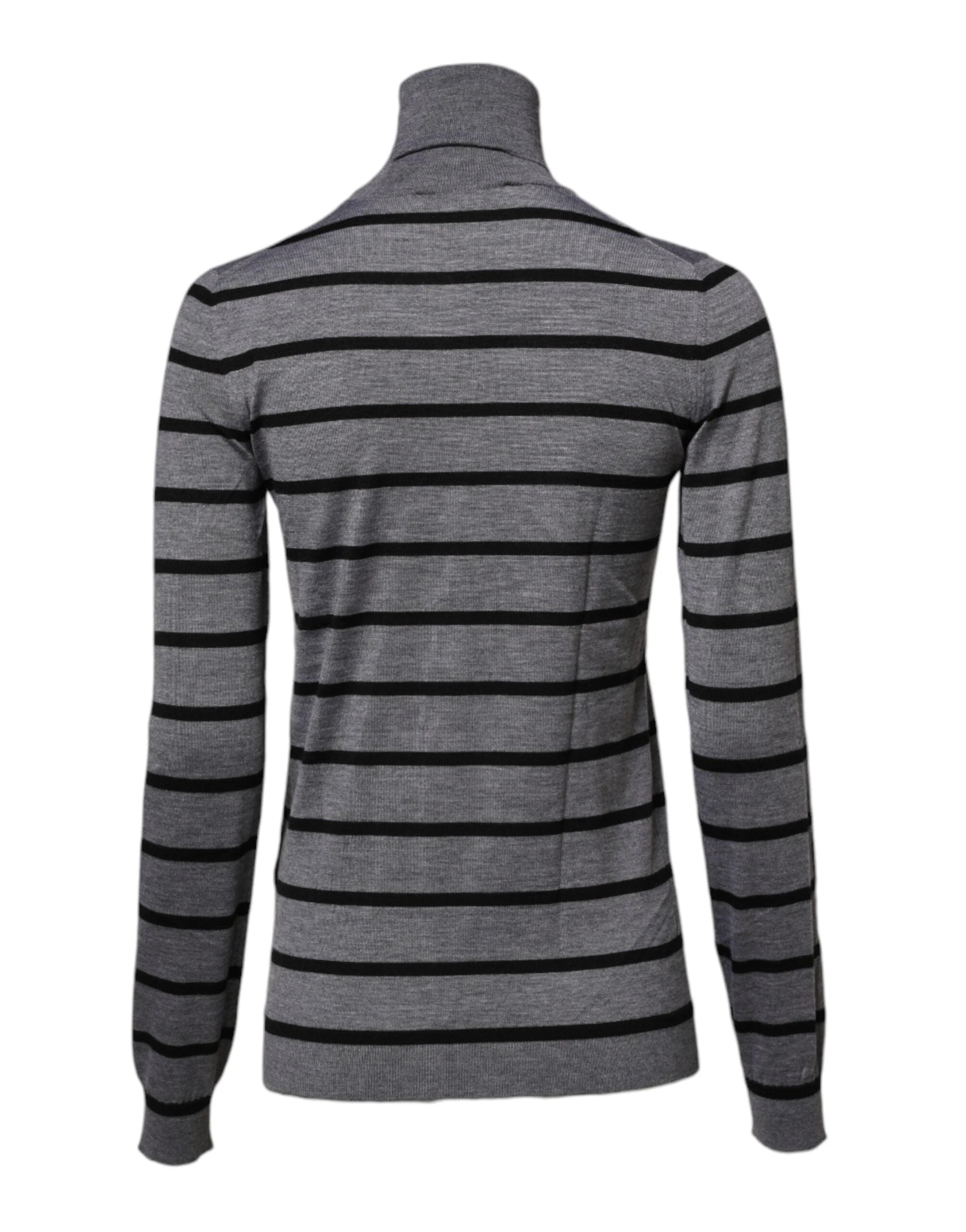 Dolce & Gabbana Gray Floral Embroidery Pullover Sweater by Dolce & Gabbana