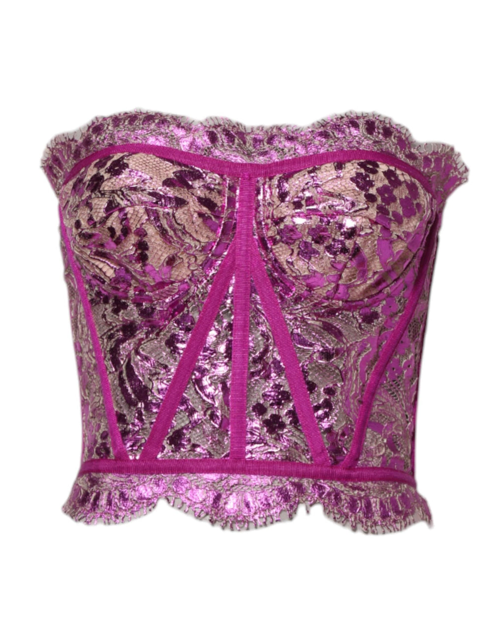 Dolce & Gabbana Pink Bustier Sleeveless Corset Blouse Top by Dolce & Gabbana