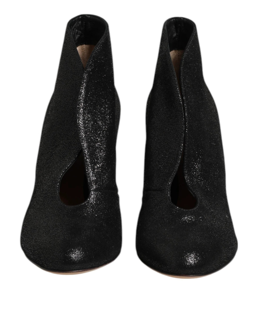 Gianvito Rossi Metallic Black Pump Stiletto Heels Shoes by Gianvito Rossi