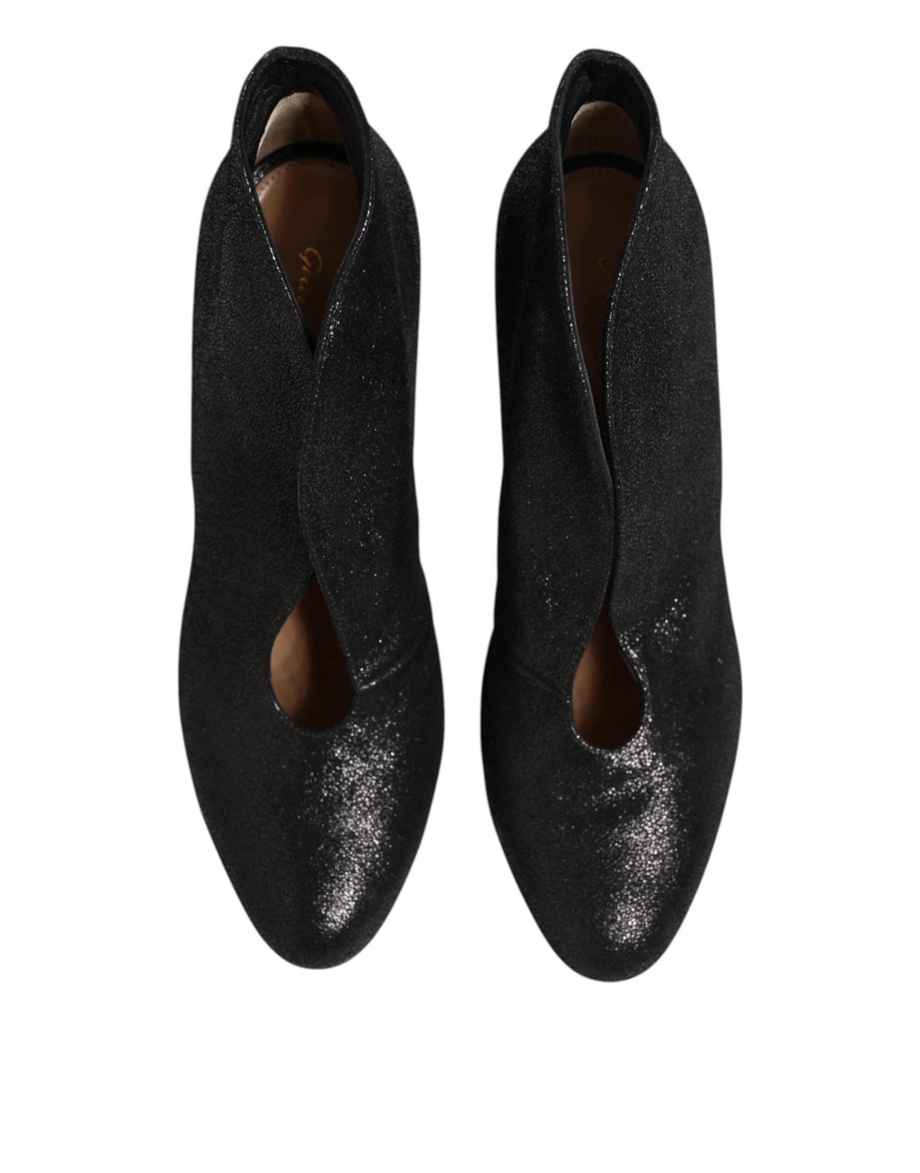 Gianvito Rossi Metallic Black Pump Stiletto Heels Shoes by Gianvito Rossi