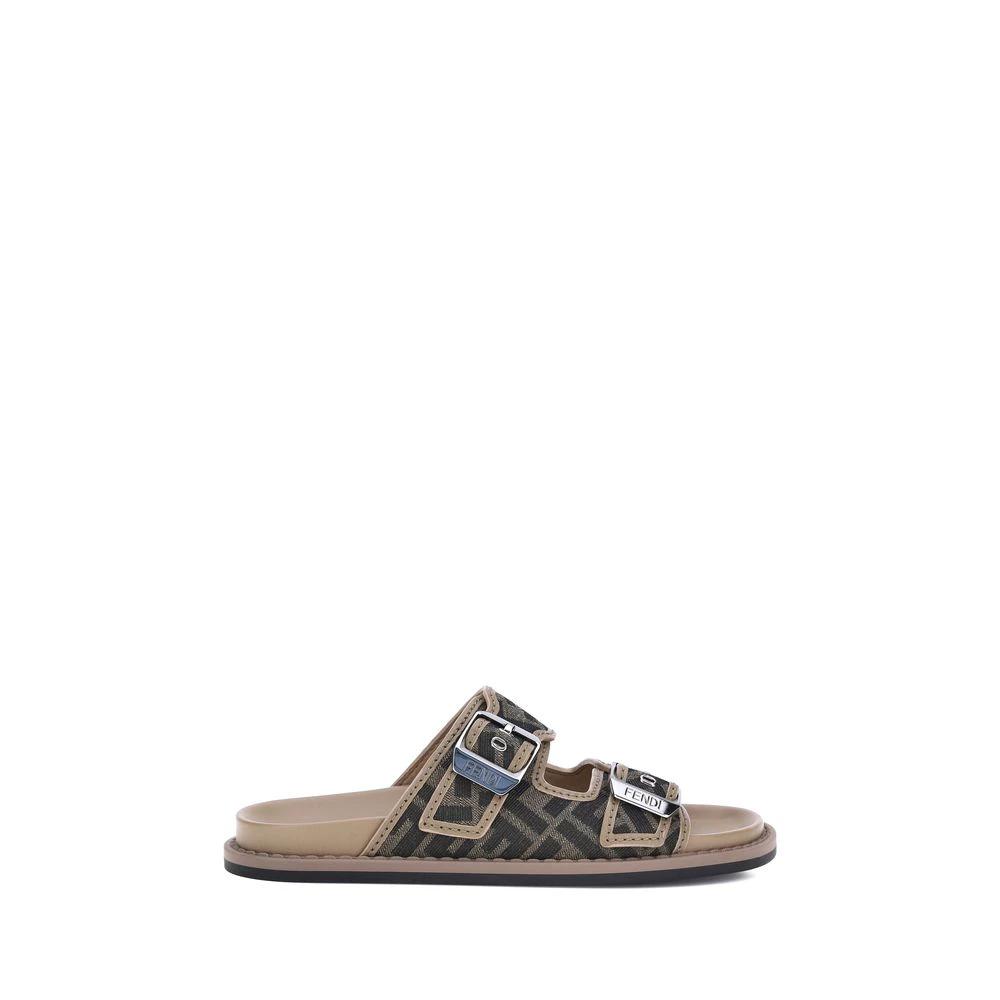 Fendi Brown Polyamide Sandals