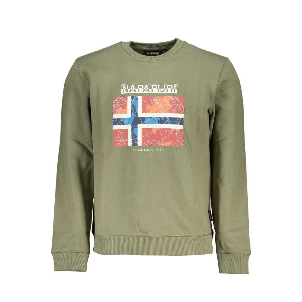 Sweat-shirt Napapijri Verde Cotton pour homme