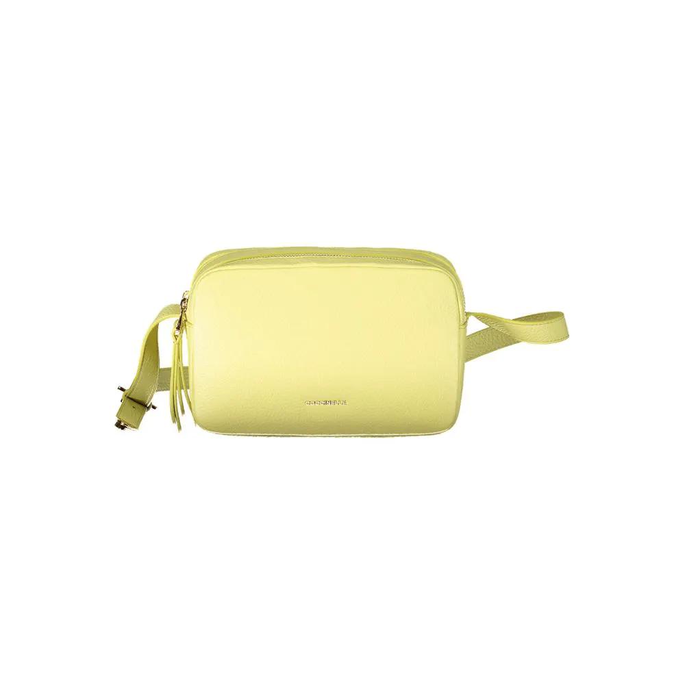 Sac bandoulière femme en cuir jaune Coccinelle