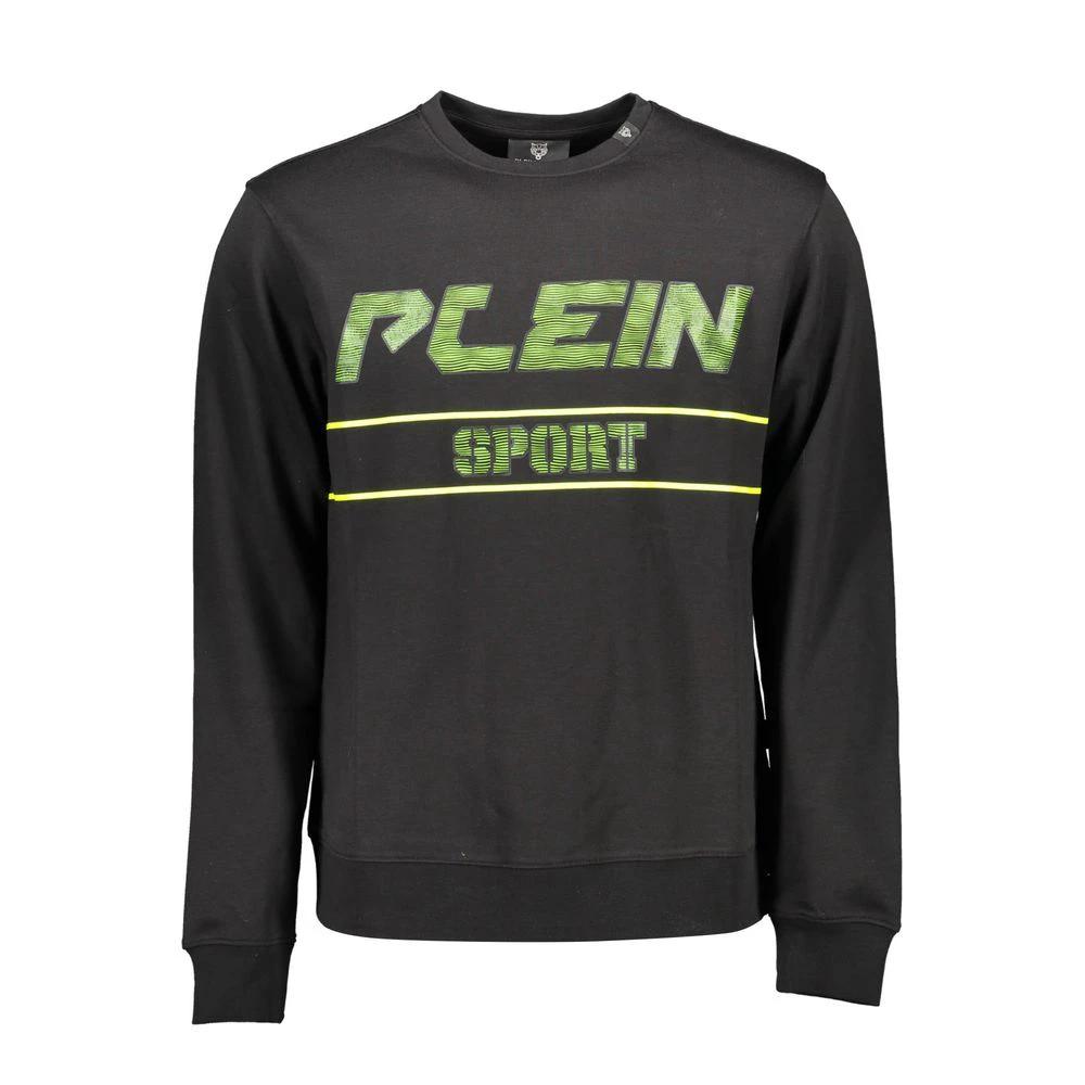 Plein Sport Black Cotton Men Sweater by Plein Sport
