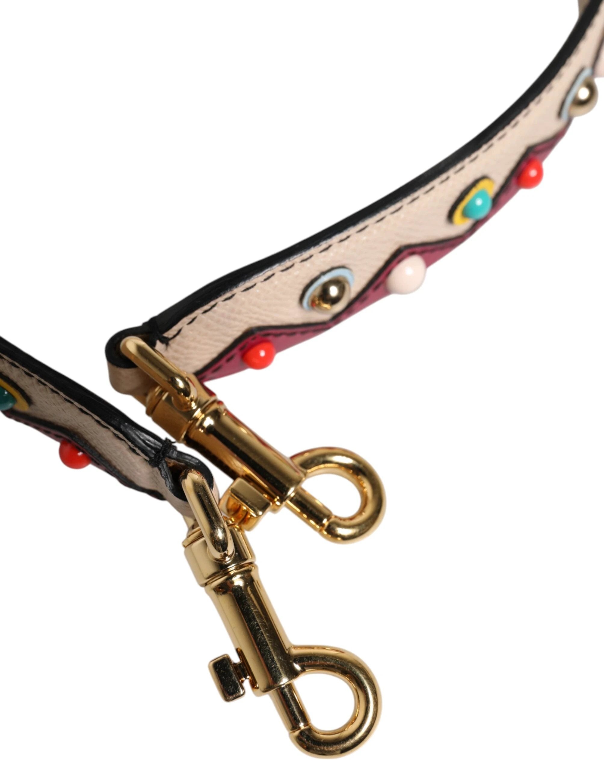 Dolce & Gabbana Beige Red Leather Handbag Accessory Shoulder Strap by Dolce & Gabbana