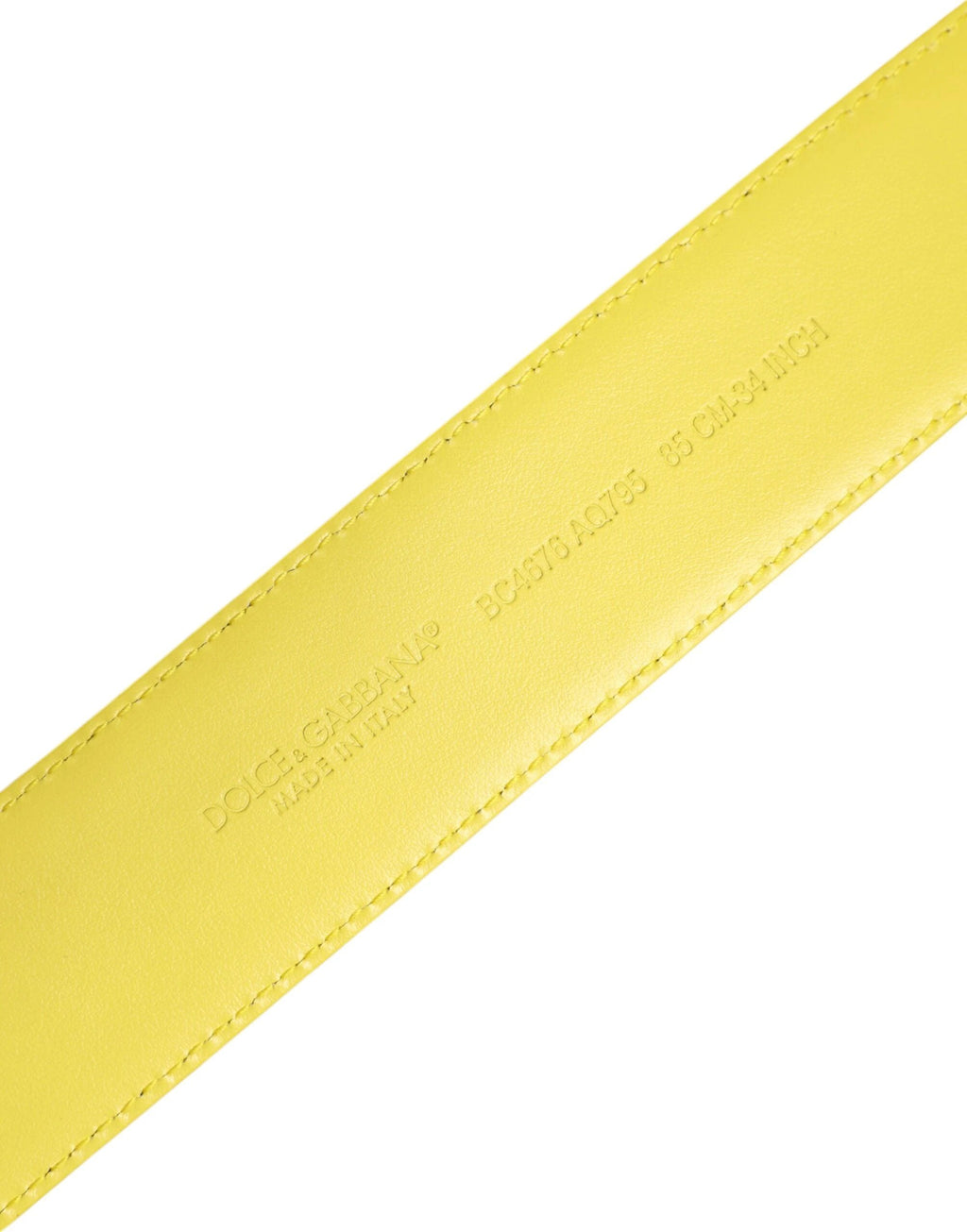 Dolce & Gabbana Yellow Green Classic Metal Logo Buckle Belt by Dolce & Gabbana