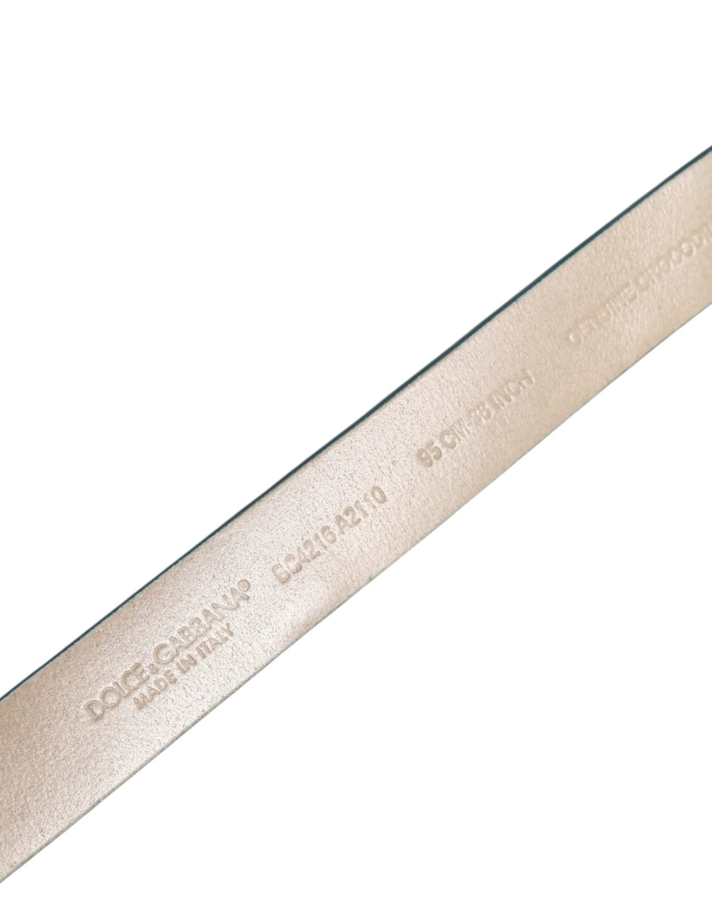 Dolce & Gabbana Blue Leather Classic Gold Metal Buckle Belt by Dolce & Gabbana