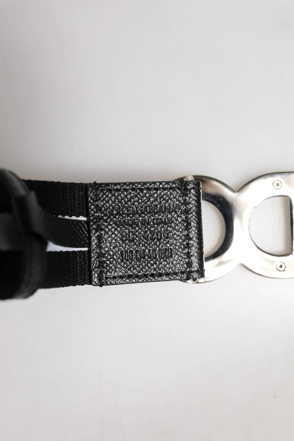 Dolce & Gabbana Black Cotton Metal DG Logo Gold Buckle Belt by Dolce & Gabbana