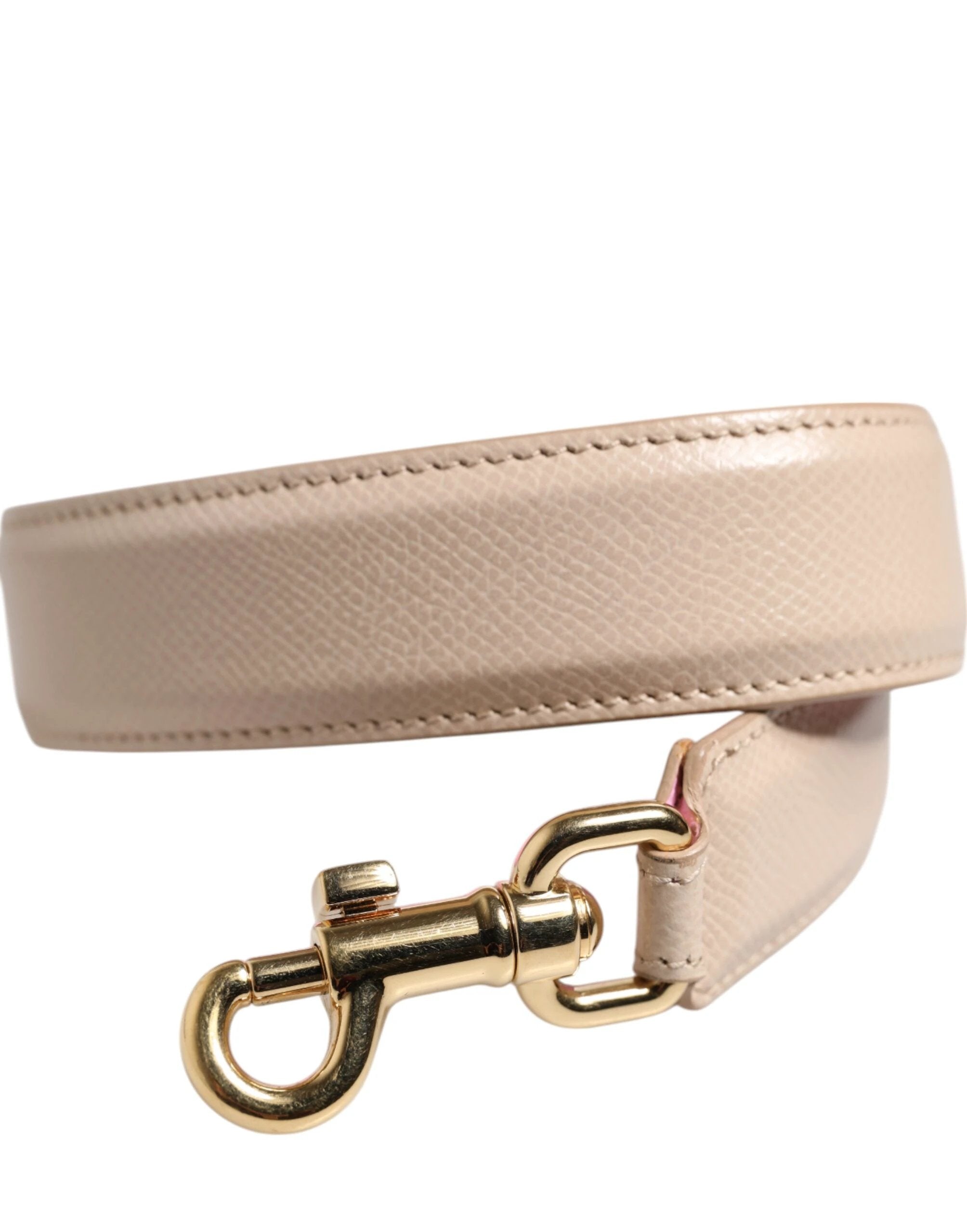 Dolce & Gabbana Beige Pink Leather Handbag Accessory Shoulder Strap by Dolce & Gabbana