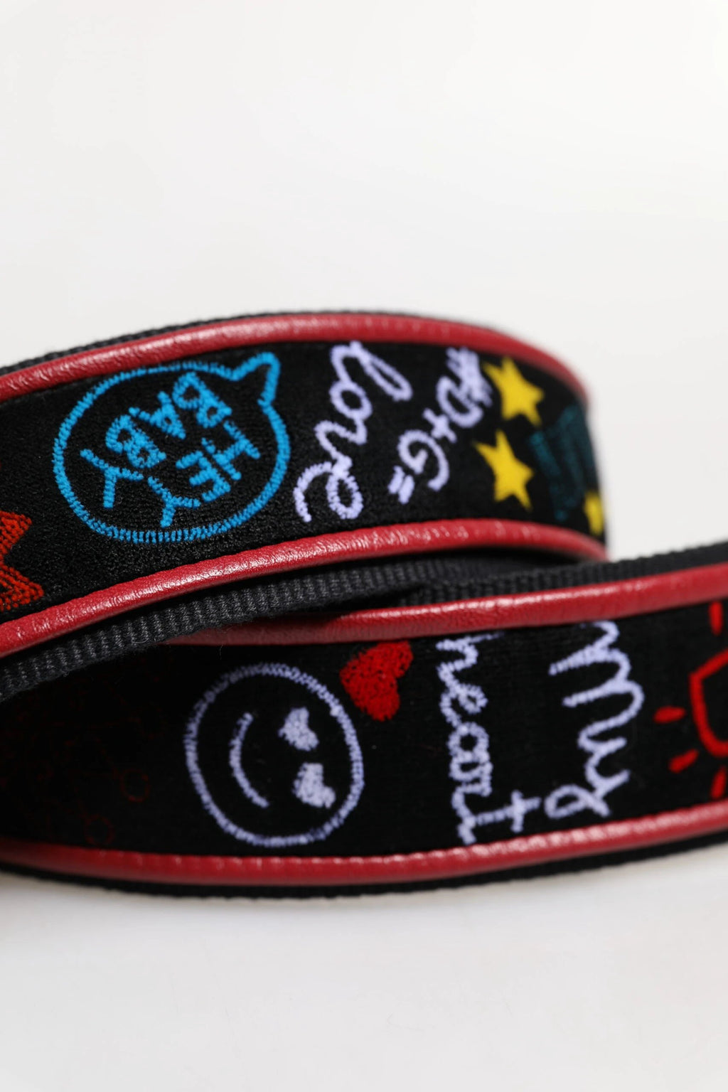 Dolce & Gabbana Black Cotton Printed Women Bag Accessory Shoulder Strap by Dolce & Gabbana