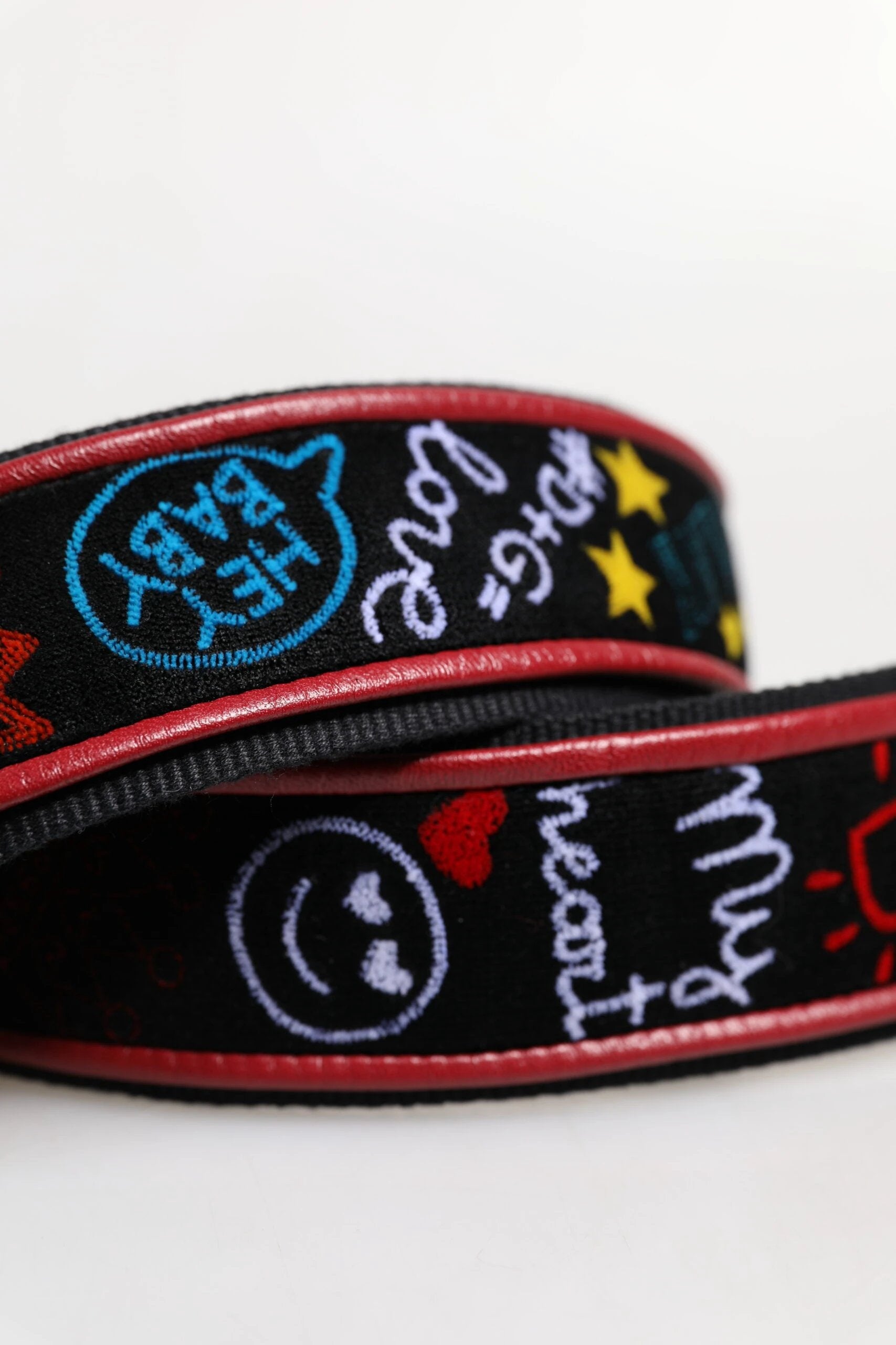 Dolce & Gabbana Black Cotton Printed Women Bag Accessory Shoulder Strap by Dolce & Gabbana