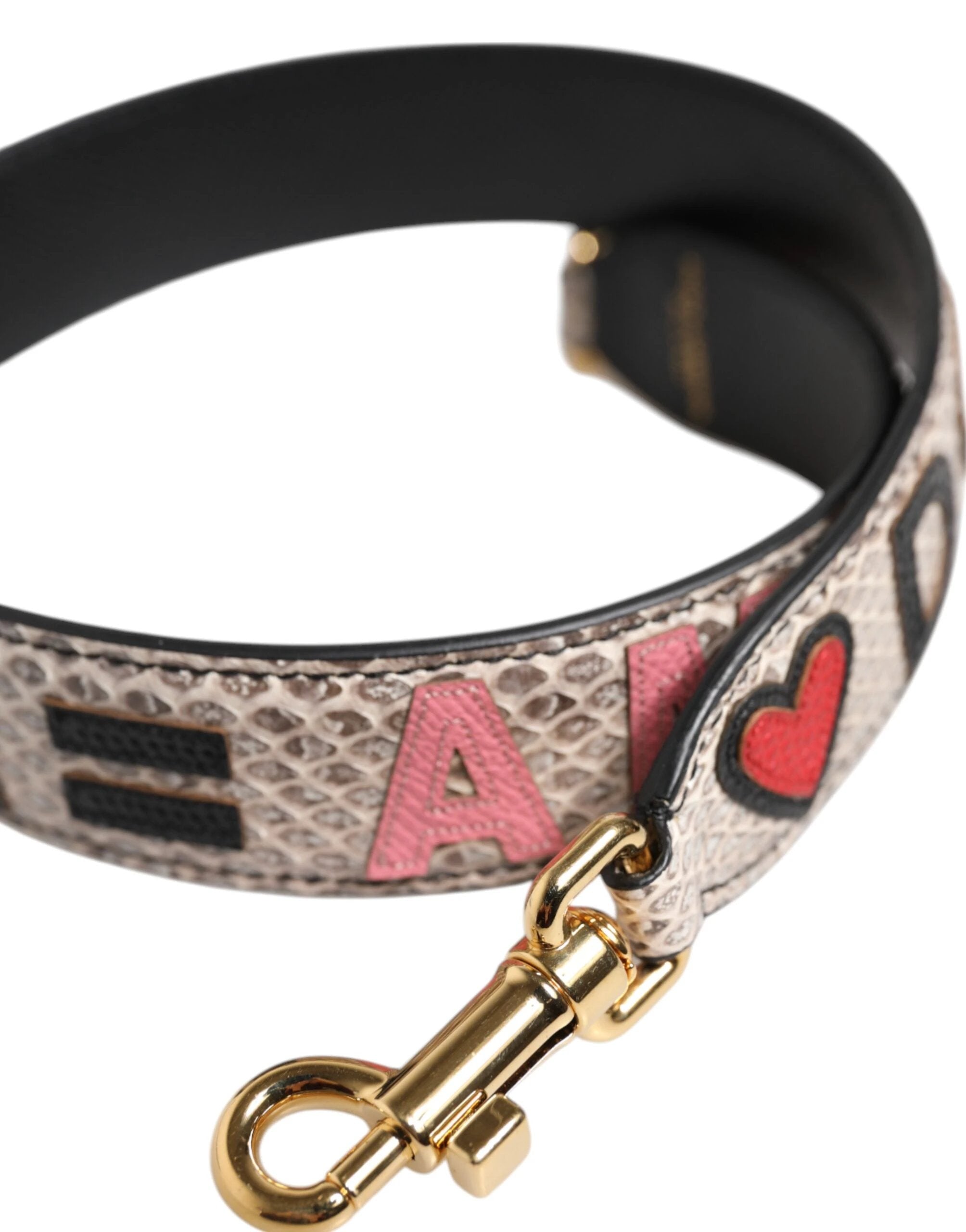 Dolce & Gabbana Multicolor DG AMORE Patch Bag Accessory Shoulder Strap by Dolce & Gabbana