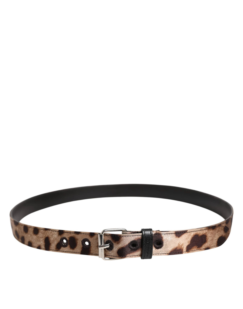 Dolce & Gabbana Brown Leopard Silver Metal Buckle Belt by Dolce & Gabbana