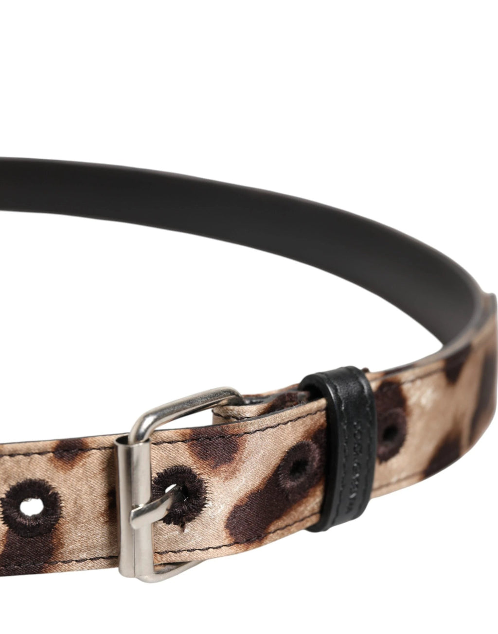 Dolce & Gabbana Brown Leopard Silver Metal Buckle Belt by Dolce & Gabbana