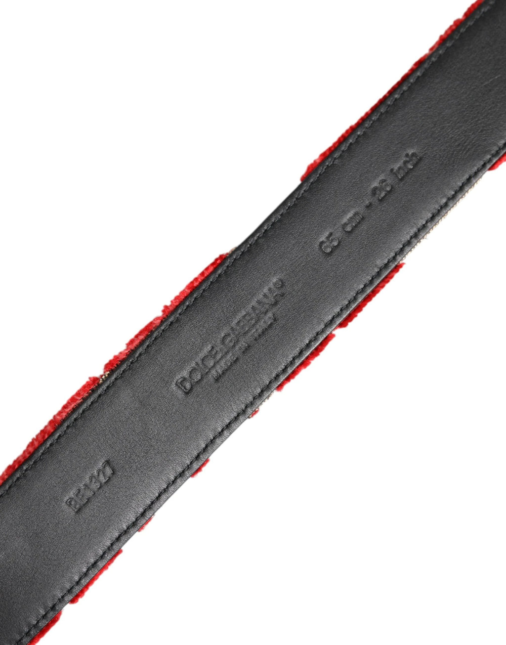 Dolce & Gabbana Red Viscose Silver DG Logo Metal Buckle Belt by Dolce & Gabbana