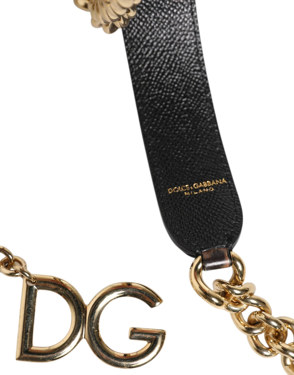 Dolce & Gabbana Brown Leopard Gold Brass Chain Accessory Shoulder Strap by Dolce & Gabbana