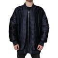 Dolce & Gabbana Dark Blue Quilted Full Zip Bomber Jacket by Dolce & Gabbana