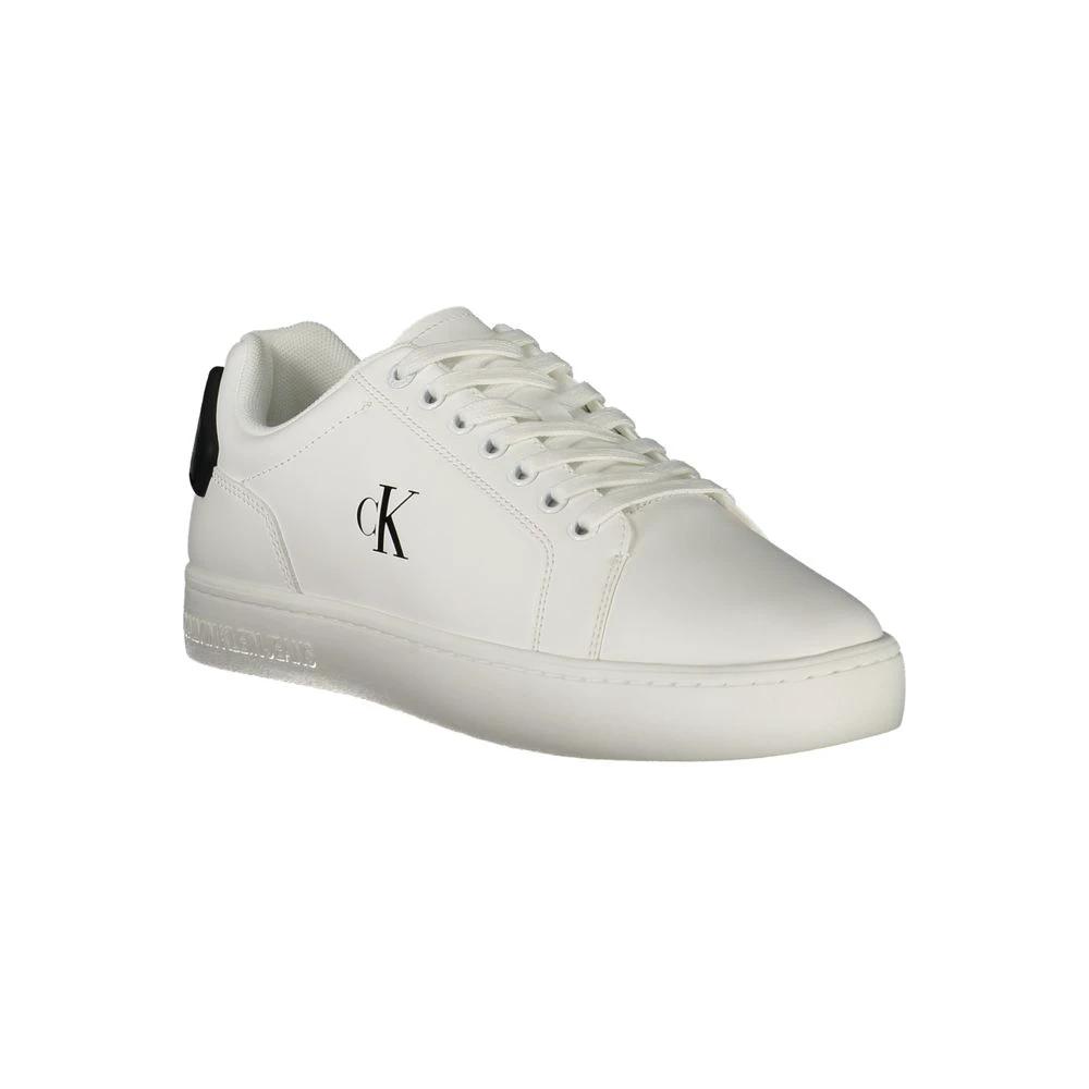 Calvin Klein Bianco Poliuretano Baskets pour hommes