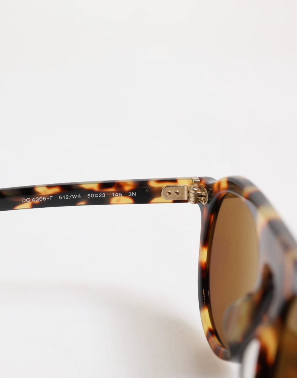 Dolce & Gabbana Brown Acetate Round Leopard Print Eyewear Sunglasses by Dolce & Gabbana