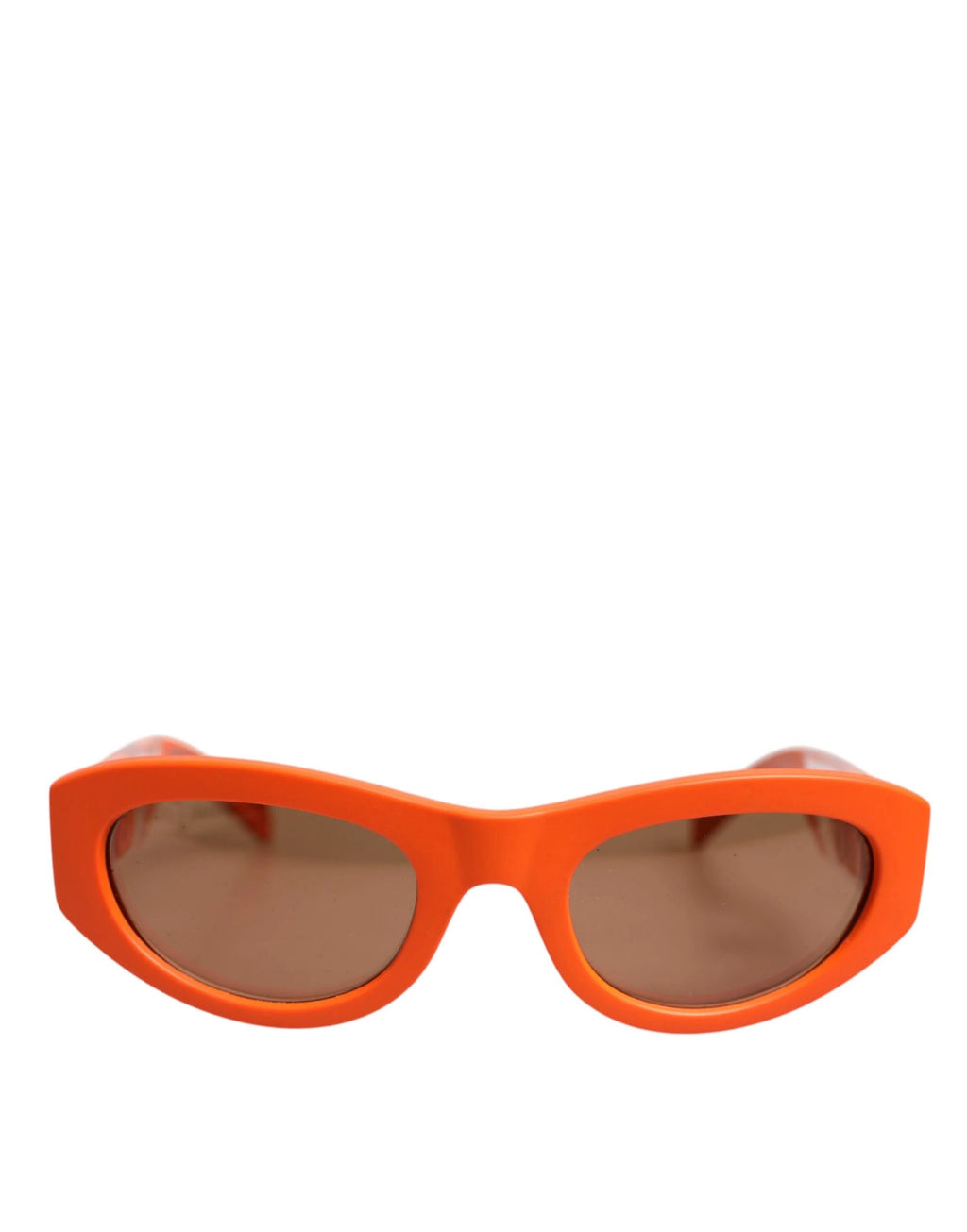 Dolce & Gabbana Orange Reborn To Live Oval Frame Logo Eyewear Sunglasses by Dolce & Gabbana