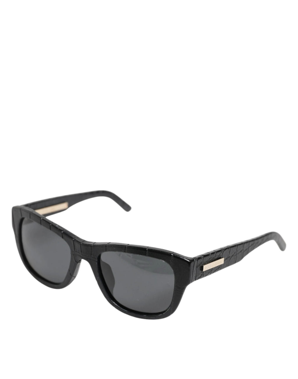 Dolce & Gabbana Black Leather Frame DG4177 Tinted Lens Sunglasses by Dolce & Gabbana