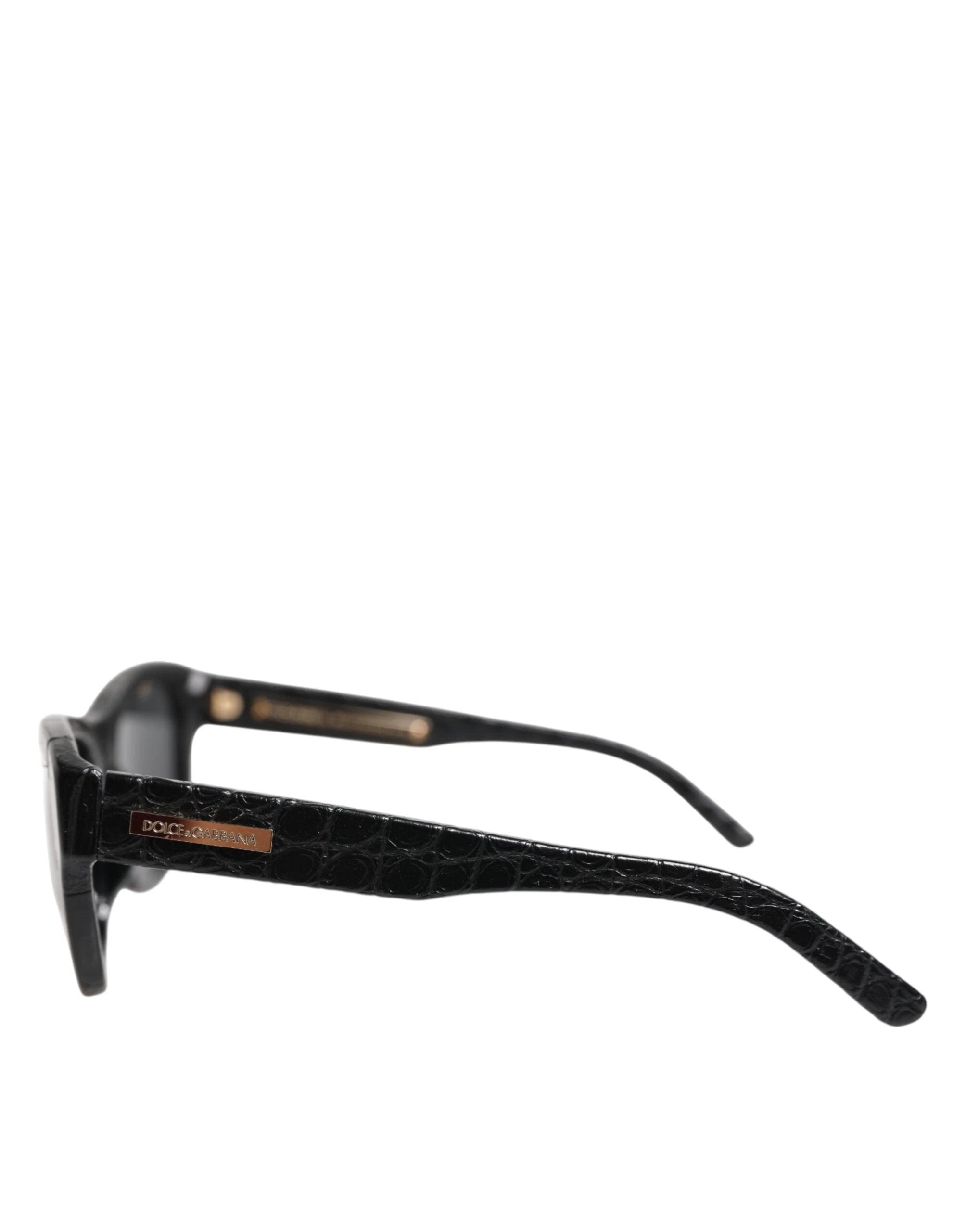 Dolce & Gabbana Black Leather Frame DG4177 Tinted Lens Sunglasses by Dolce & Gabbana