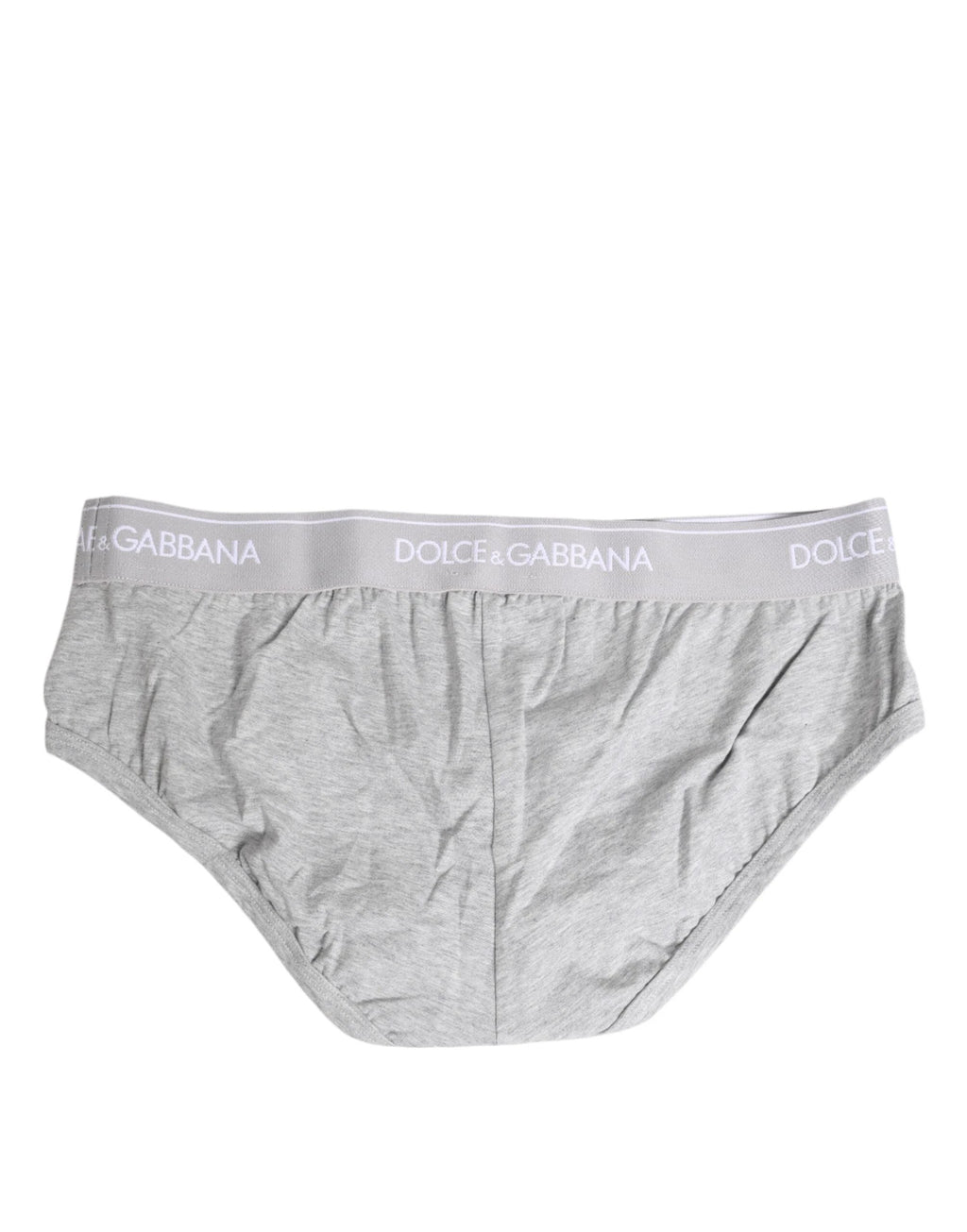 Dolce & Gabbana Gray Cotton Stretch Regular Brief Underwear by Dolce & Gabbana