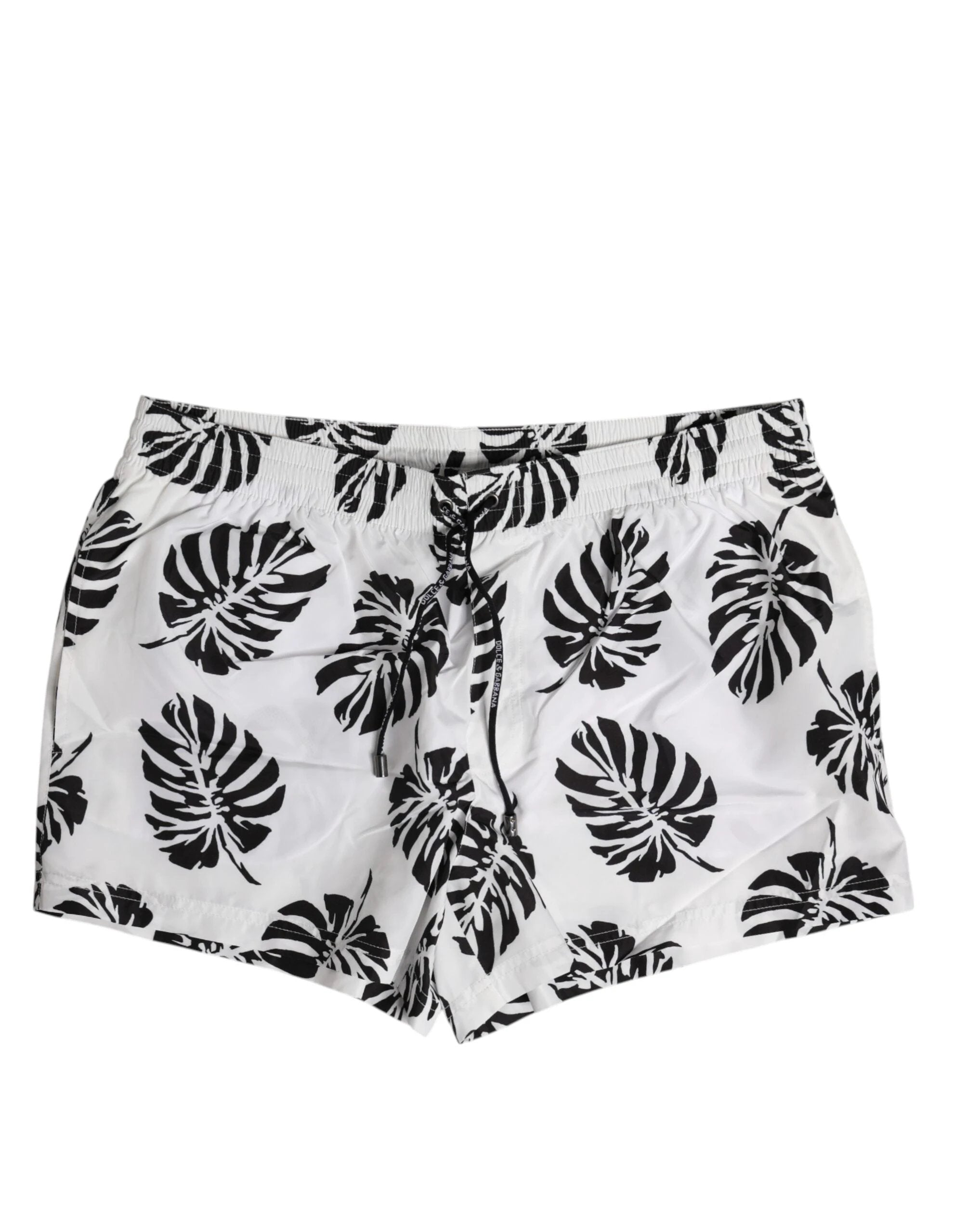 Dolce & Gabbana White Black Print Beachwear Shorts Swimwear by Dolce & Gabbana