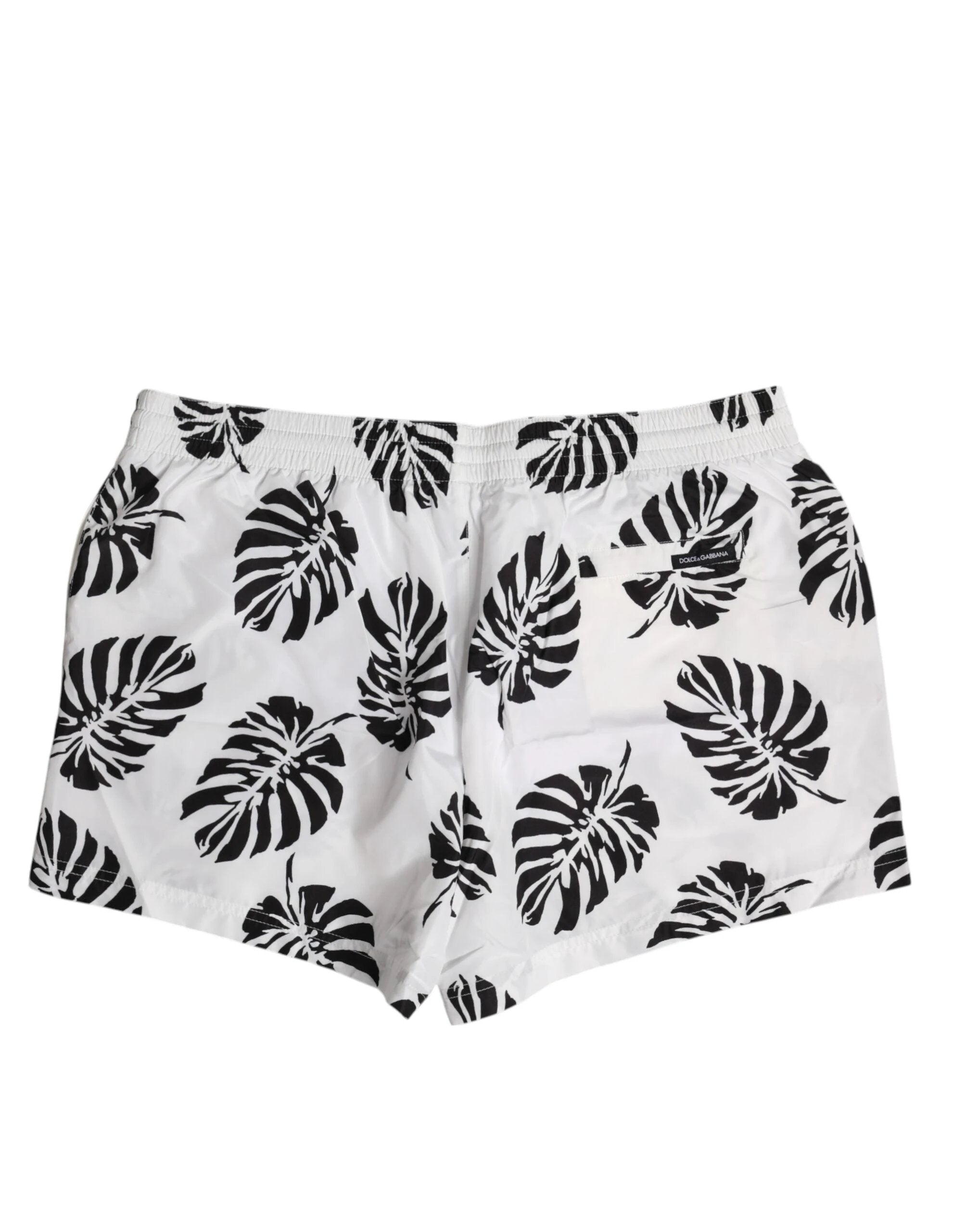 Dolce & Gabbana White Black Print Beachwear Shorts Swimwear by Dolce & Gabbana