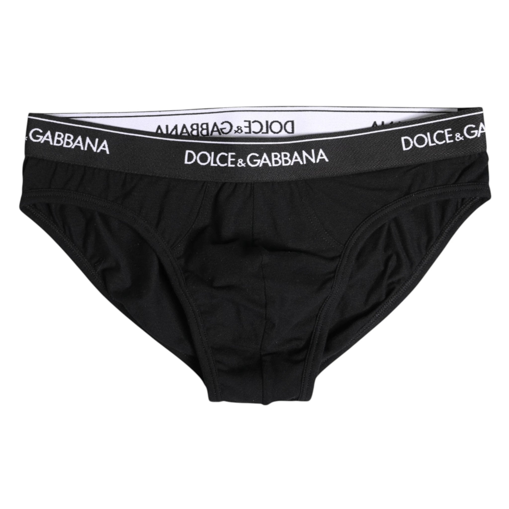 Dolce & Gabbana Black Cotton Stretch Regular Brief Underwear by Dolce & Gabbana